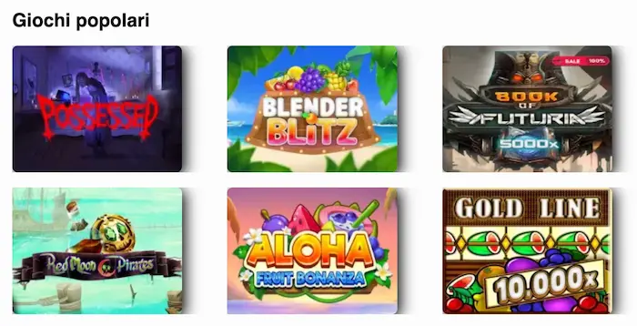 Ardente Casino games